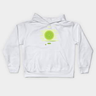 Lime slice in a splash of juice Kids Hoodie